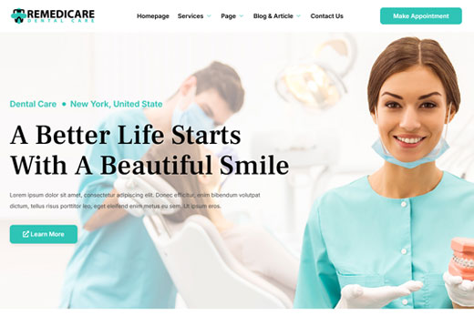 Webseite Allgemeinzahnarzt